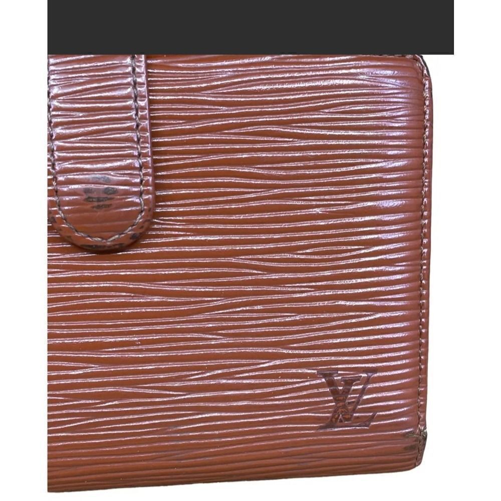 LOUIS VUITTON KISSLOCK BIFOLD WALLET BROWN EPI LEATHER - Picture 2 of 9